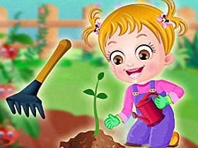 Baby Hazel Gardening Time