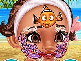 Baby Moana Face Art