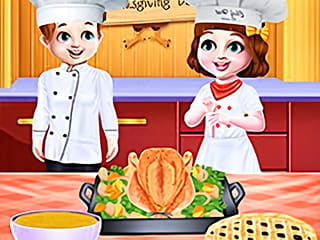 Chef Twins Thanksgiving Dinner Cooking