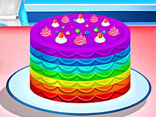 Cooking Rainbow Cake