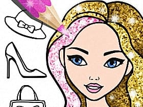 Fashion Coloring Book Glitter