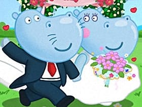 Hippo peppa wedding rush Games Online - BabyGames.Com