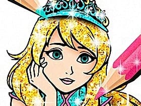 Princess Coloring Book Glitter