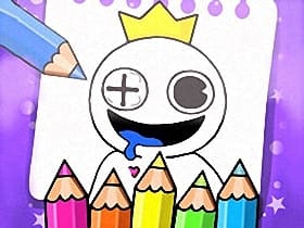 Rainbow Friends Coloring Book