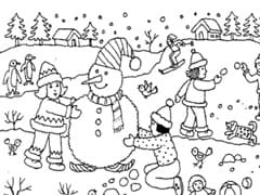 Snowman Coloring Book