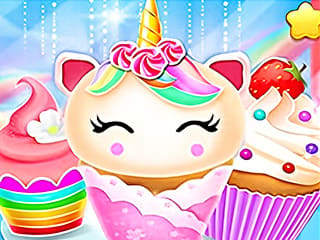 Unicorn Mermaid Cupcake Cooking Design